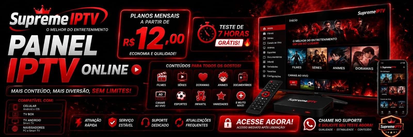 SupremeIPTV [ Novo Usuário][ 30 Dias ] ⭐📺