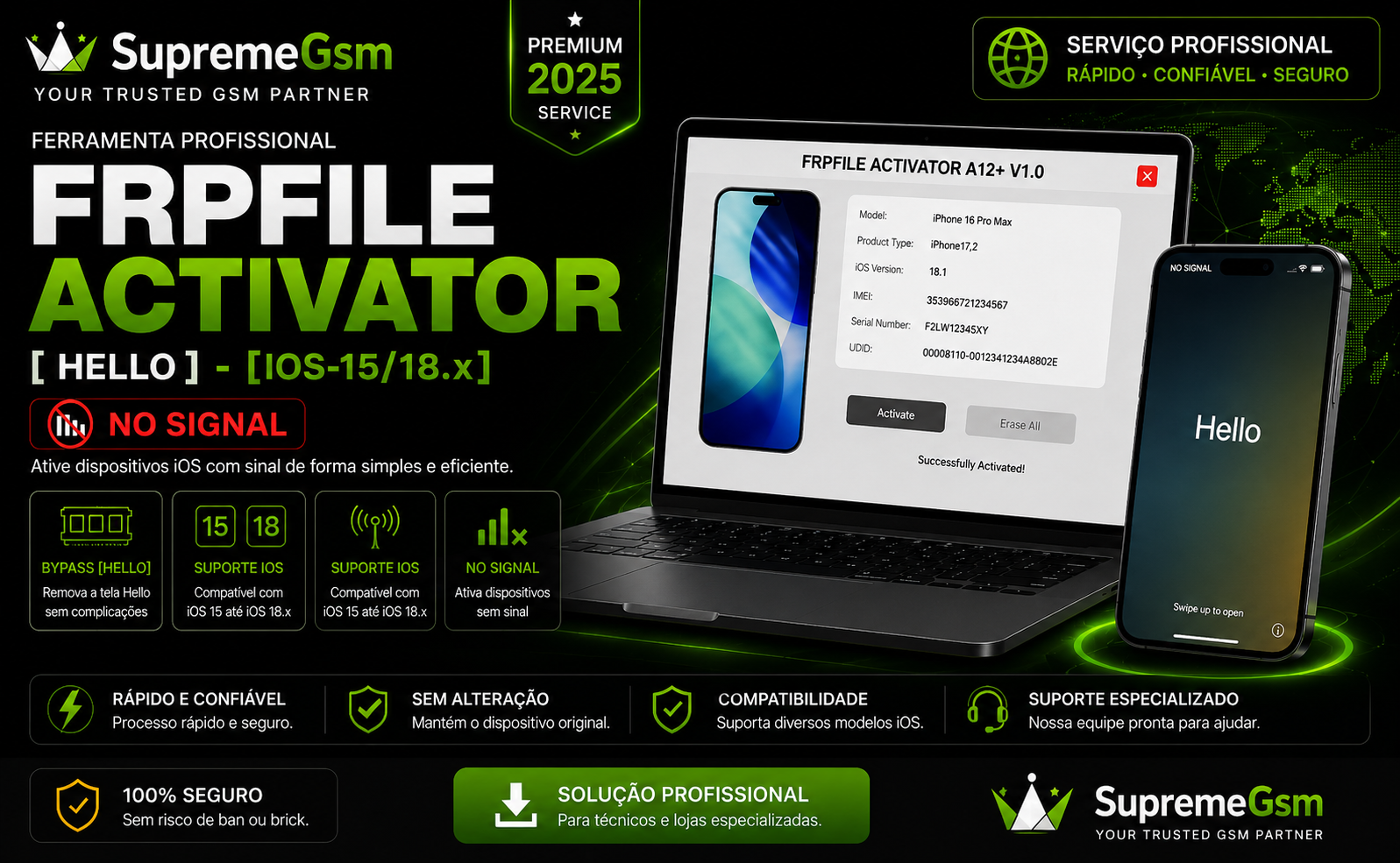 FRPFILE ACTIVATOR A12 + IPad A12+ [ iOS 26.0 to iOS 26.1 ]