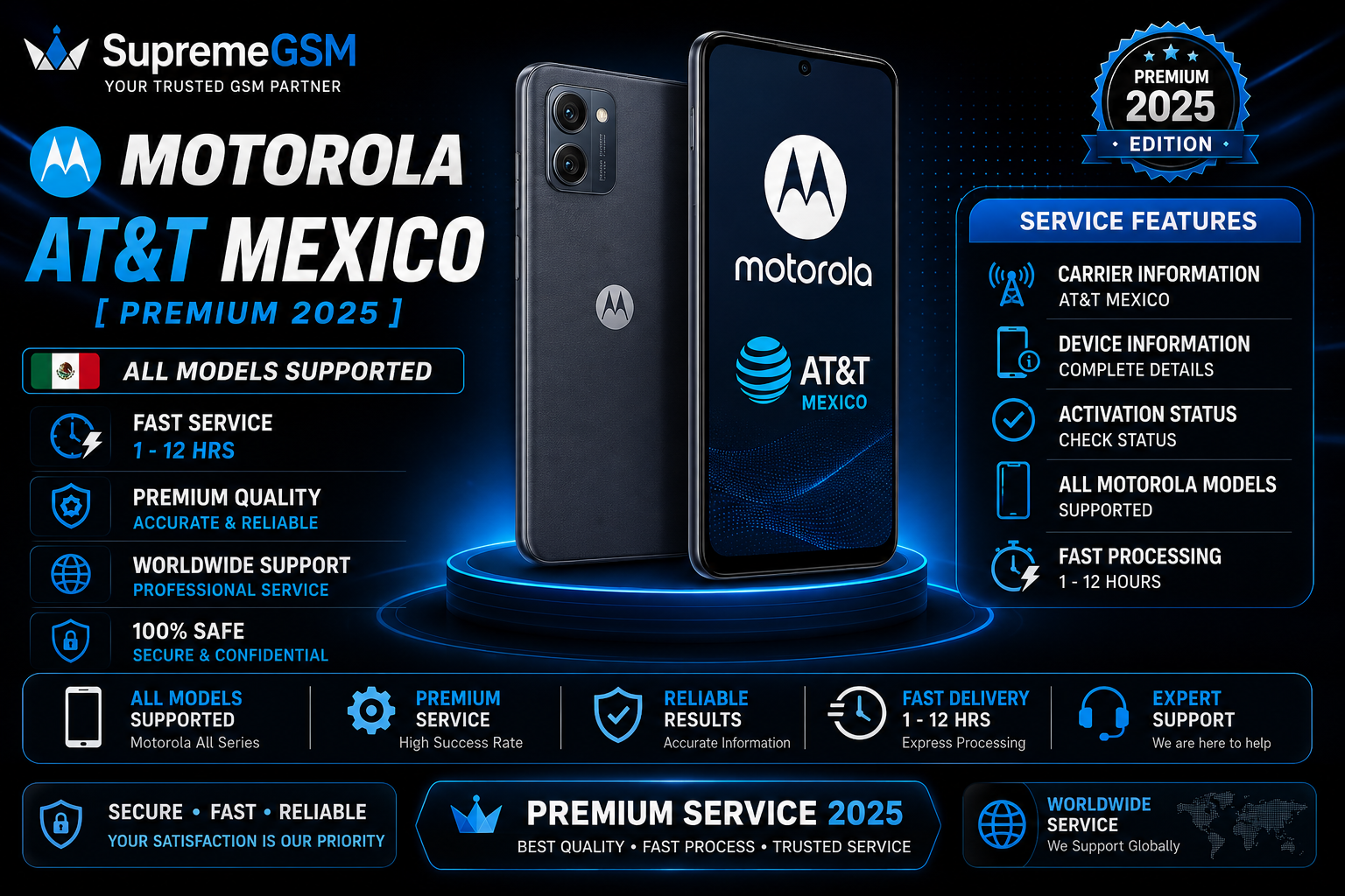 Motorola AT&T Mexico [Premium 2025] - NCK Code / All Models (16 Digits) (Fast 1-12 Hrs)