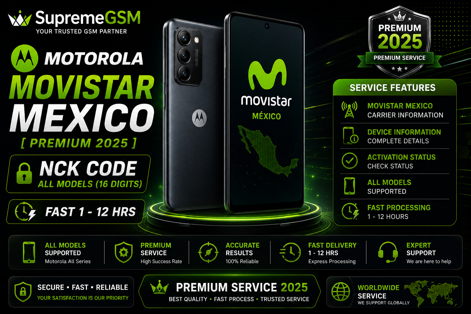 Motorola Movistar Mexico [Premium 2025] - NCK Code / All Models (16 Digits) (Fast 1-12 Hrs)