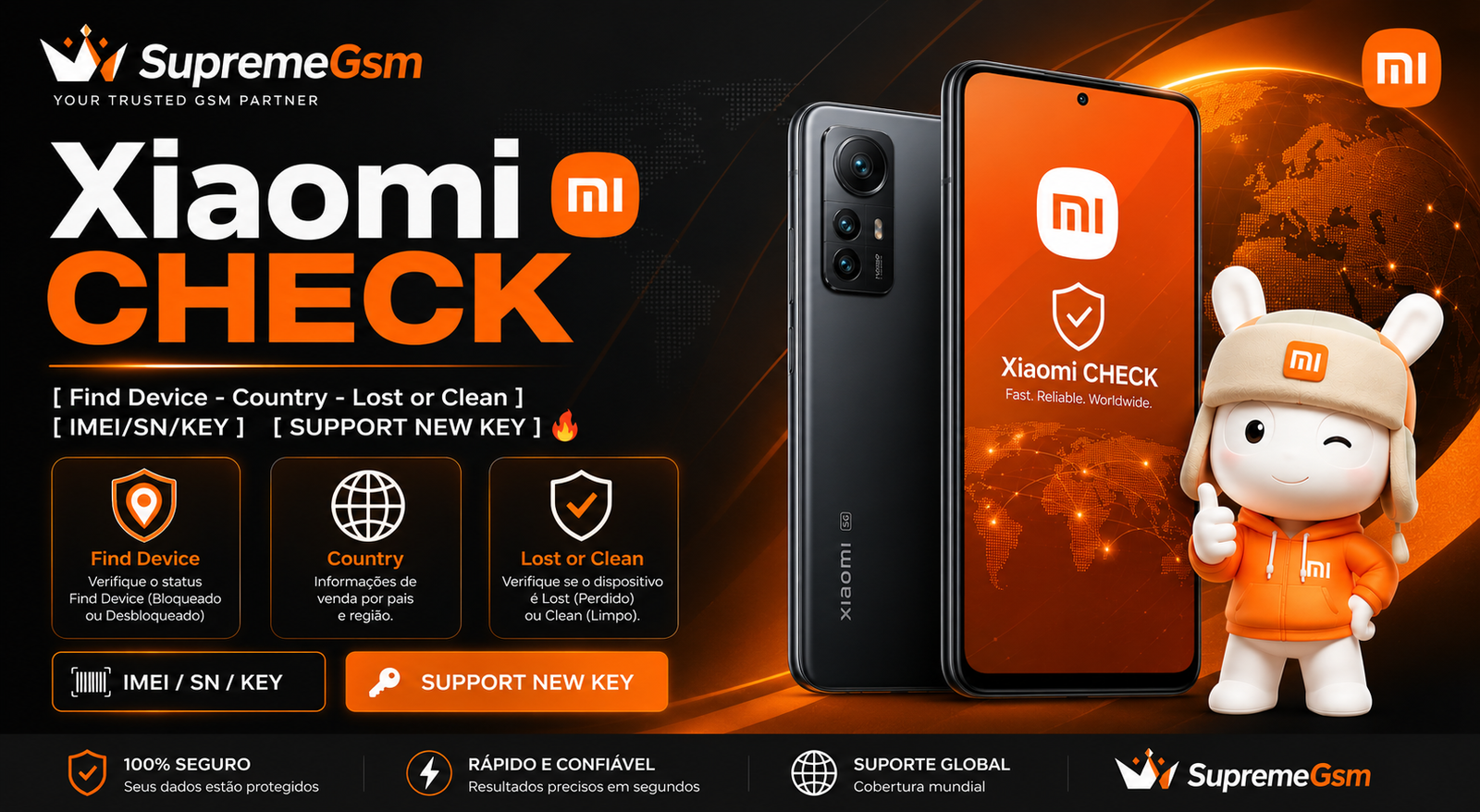 Xiaomi CHECK [ Find Device - Country - Lost or Clean ][ IMEI/SN/KEY ][ SUPPORT NEW KEY ] 🔥